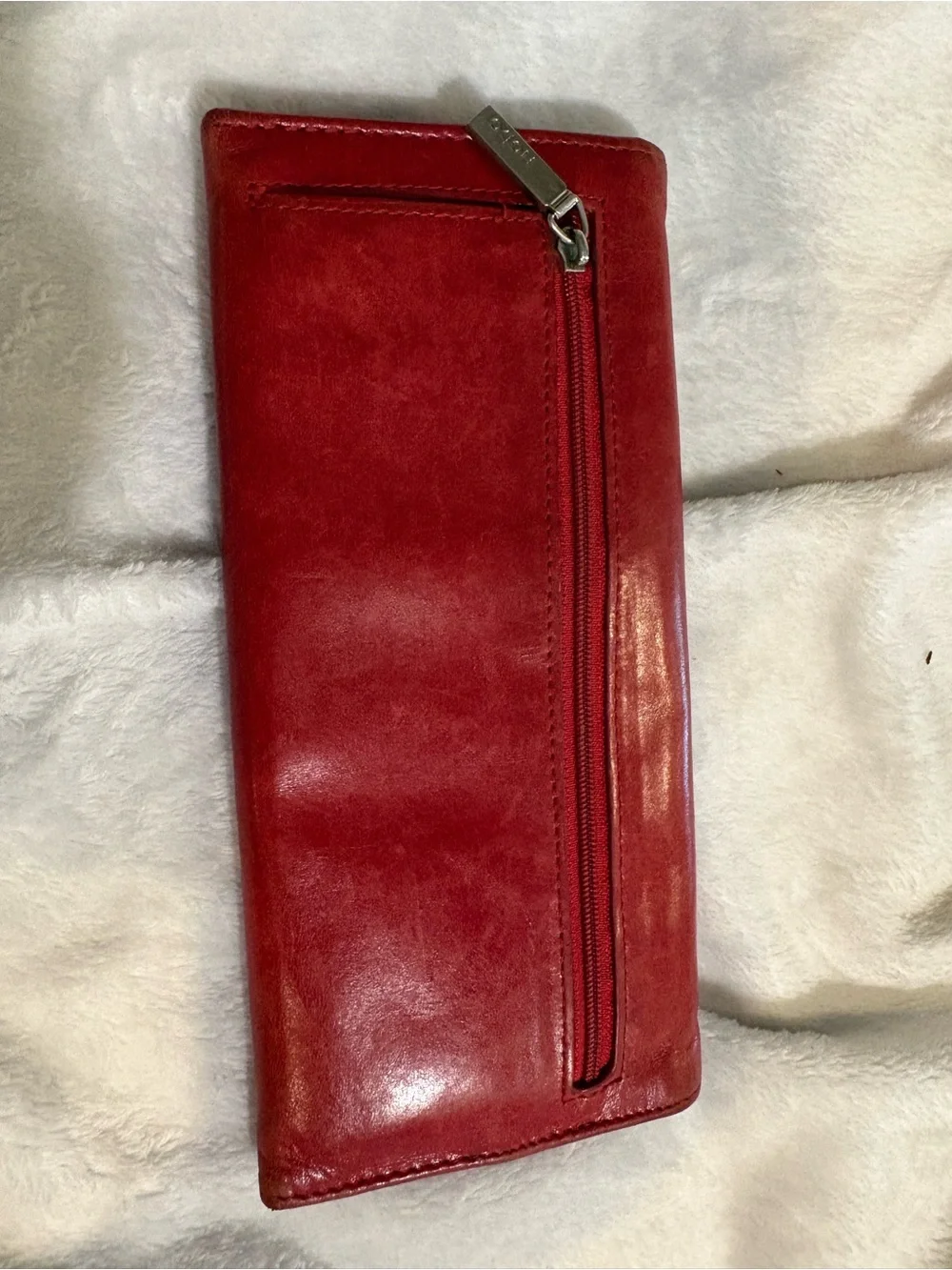 HOBO Red Leather Long Wallet